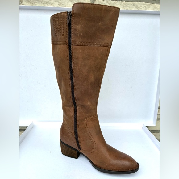 NWOT BORN Sz 7M CBFC19 Style Knee High Leather Brown Boots - Picture 13 of 16